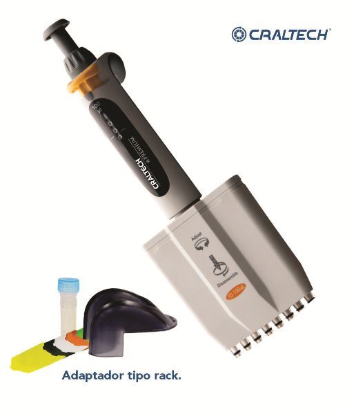 Micropipeta premium multicanal 8 canais 20 - 200µl